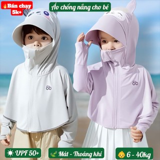 Áo Chống Nắng LABUBU KUROMI Cho Bé Trai Bé Gái Áo Khoác Chống Nắng Trẻ Em Vải Mát Chống Tia UV 6–40kg N19