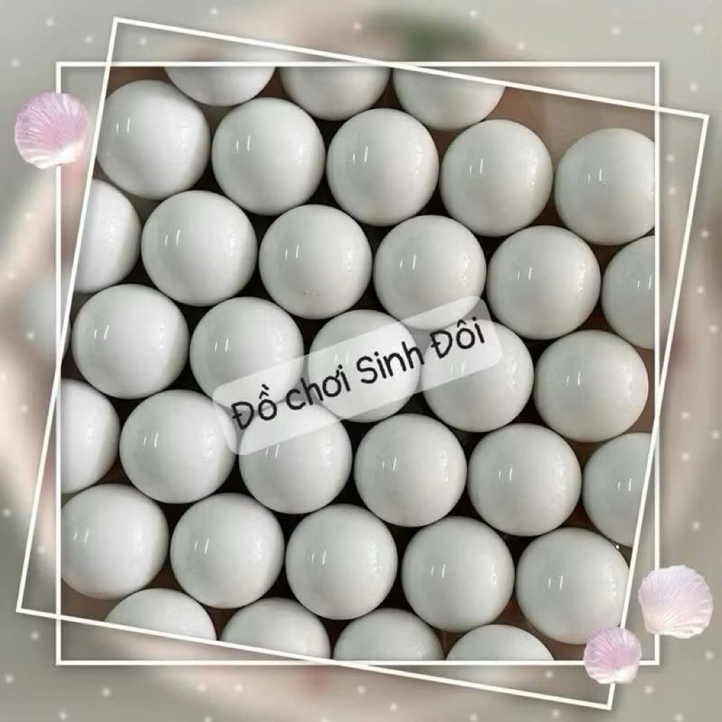 Bi nhựa đặt ruột 14-16mm màu trắng - mini game - phụ kiện bi các loại đồ chơi