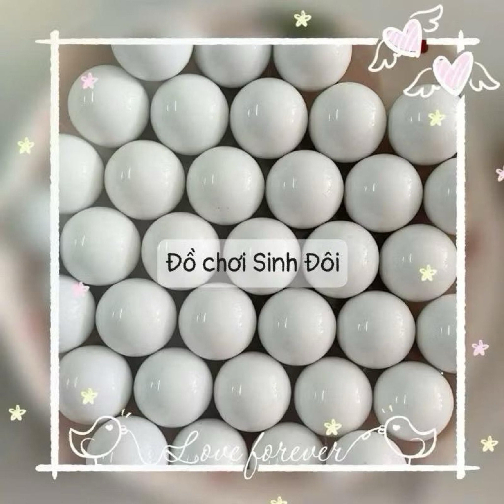 Bi nhựa đặt ruột 14-16mm màu trắng - mini game - phụ kiện bi các loại đồ chơi