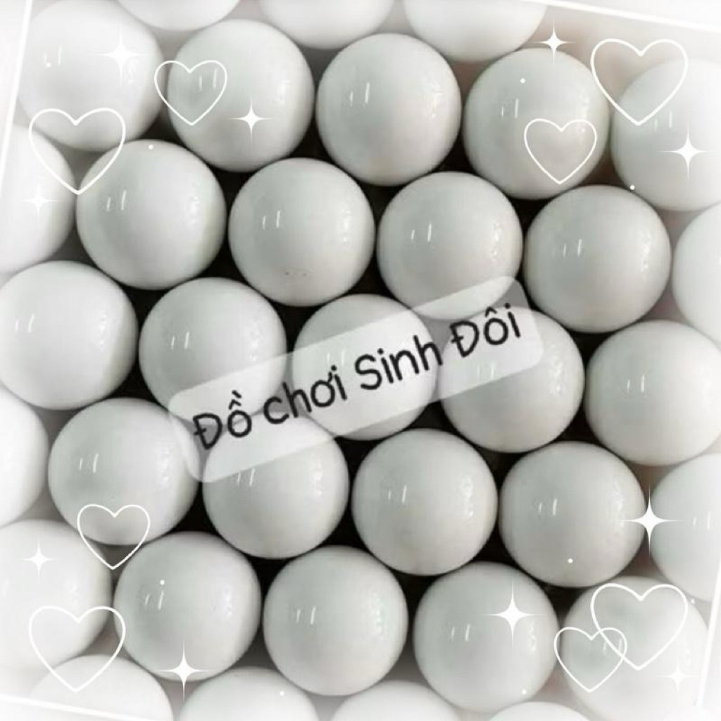 Bi nhựa đặt ruột 14-16mm màu trắng - mini game - phụ kiện bi các loại đồ chơi