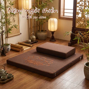 Nệm ngồi thiền 3BMART chất liệu vải đay không xẹp lún, đệm ngồi thiền tụng kinh giúp thư giãn