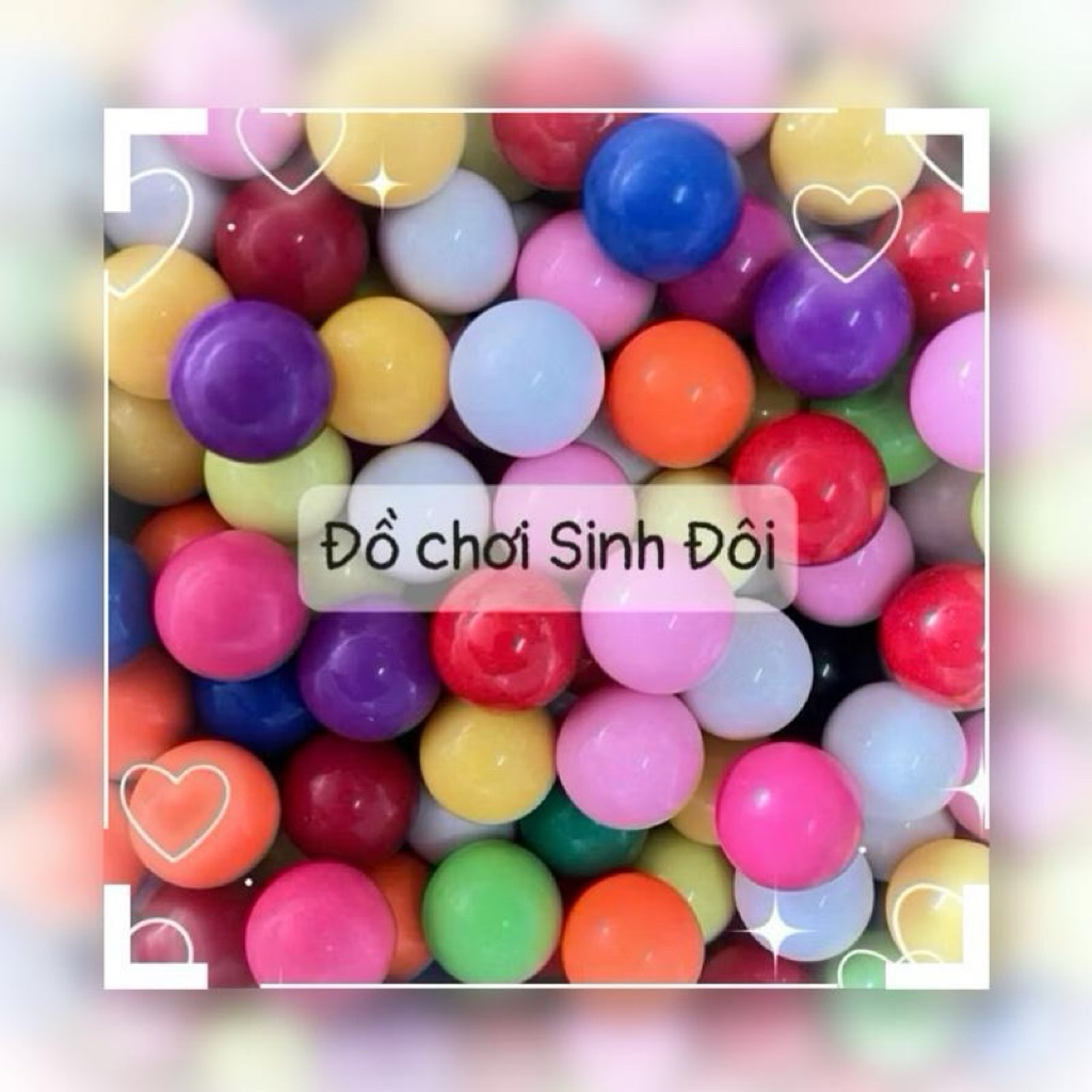 bi nhựa đặt ruột 20mm màu thập cẩm - phụ kiện bi các loại đồ chơi