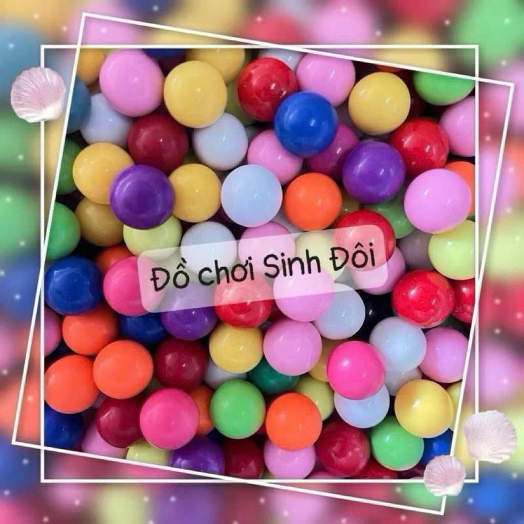 bi nhựa đặt ruột 20mm màu thập cẩm - phụ kiện bi các loại đồ chơi