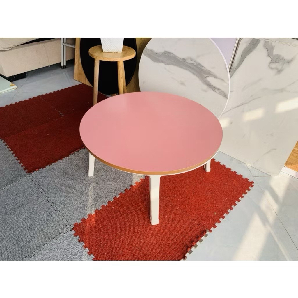 Bàn tròn gấp gọn ngồi bệt học sinh tiện ích chân nhựa cứng 60x60 NAVACO