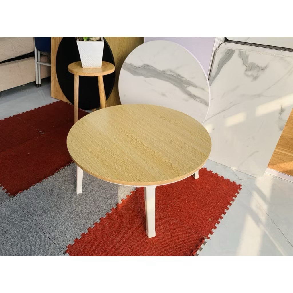 Bàn tròn gấp gọn ngồi bệt học sinh tiện ích chân nhựa cứng 60x60 NAVACO