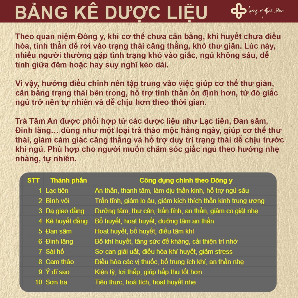 Thiết Kế Của Trà Ngủ Ngon Tâm An Hỗ Trợ Thư Giãn