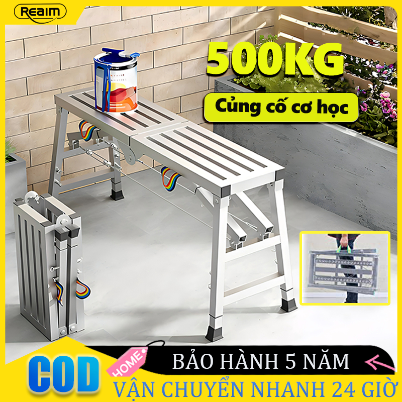 [Giá Siêu Rẻ] Giàn giáo gấp gọn Nhiều kích thước lựa 1.2m-2m chọn Không Rung Chịu Lực 150kg  Công trình cải tạo nhà