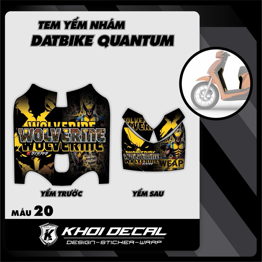Tem dán nhựa nhám Quantum decal cao cấp