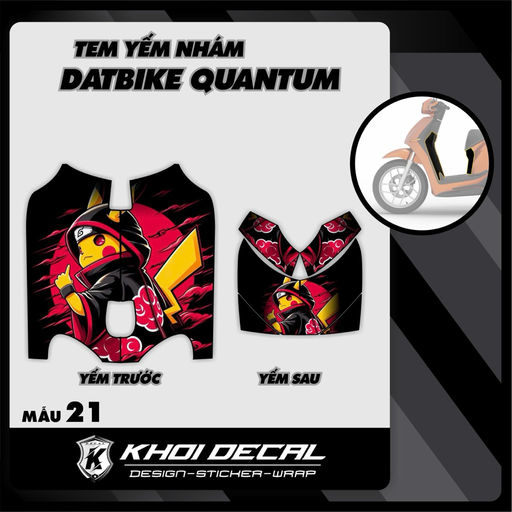 Tem dán nhựa nhám Quantum decal cao cấp