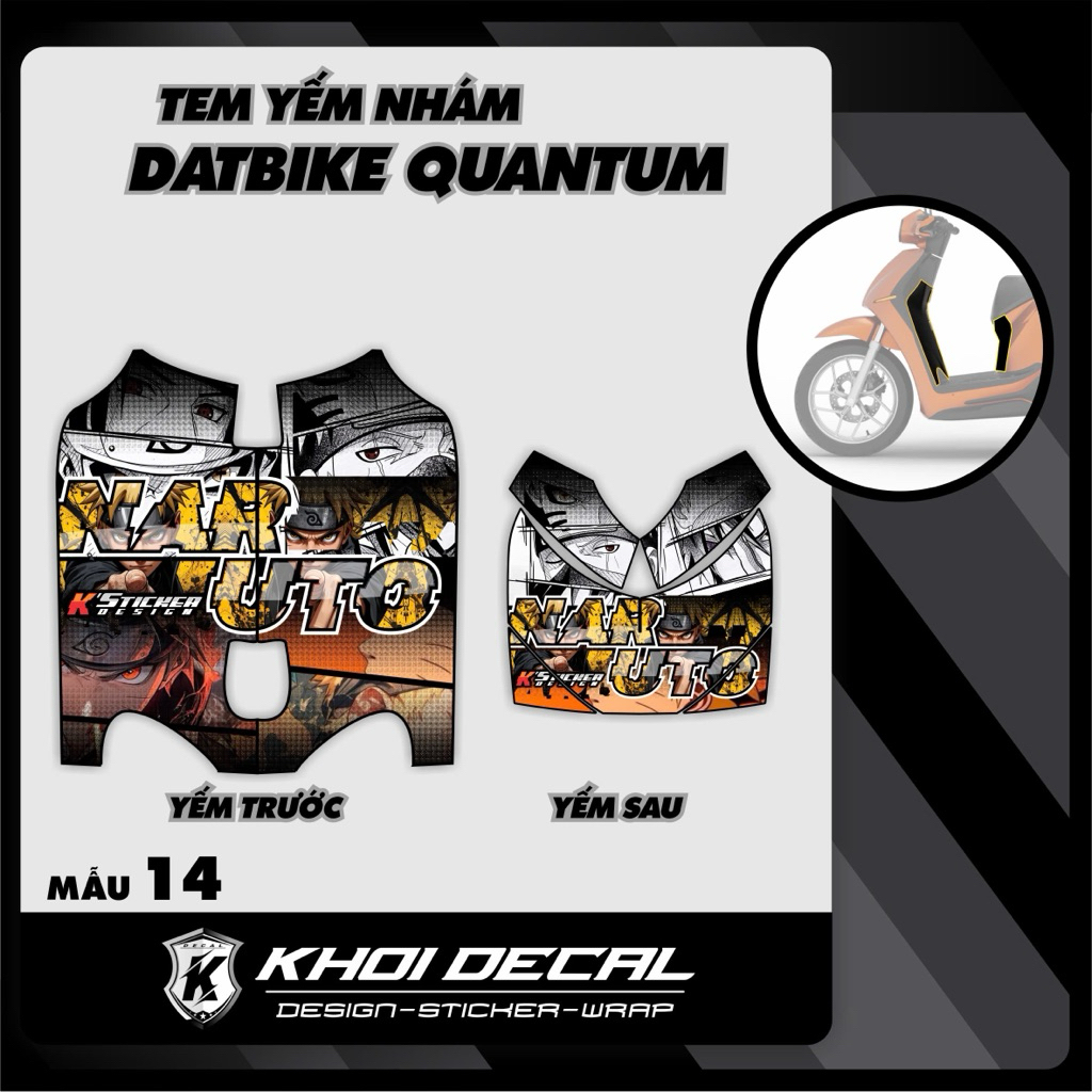 Tem dán nhựa nhám Quantum decal cao cấp