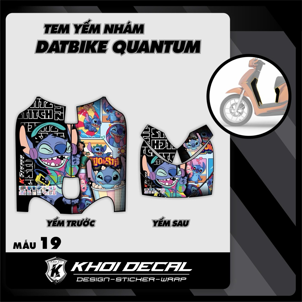 Tem dán nhựa nhám Quantum decal cao cấp