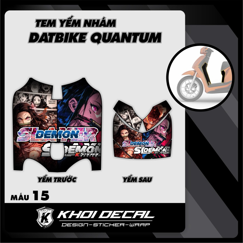 Tem dán nhựa nhám Quantum decal cao cấp