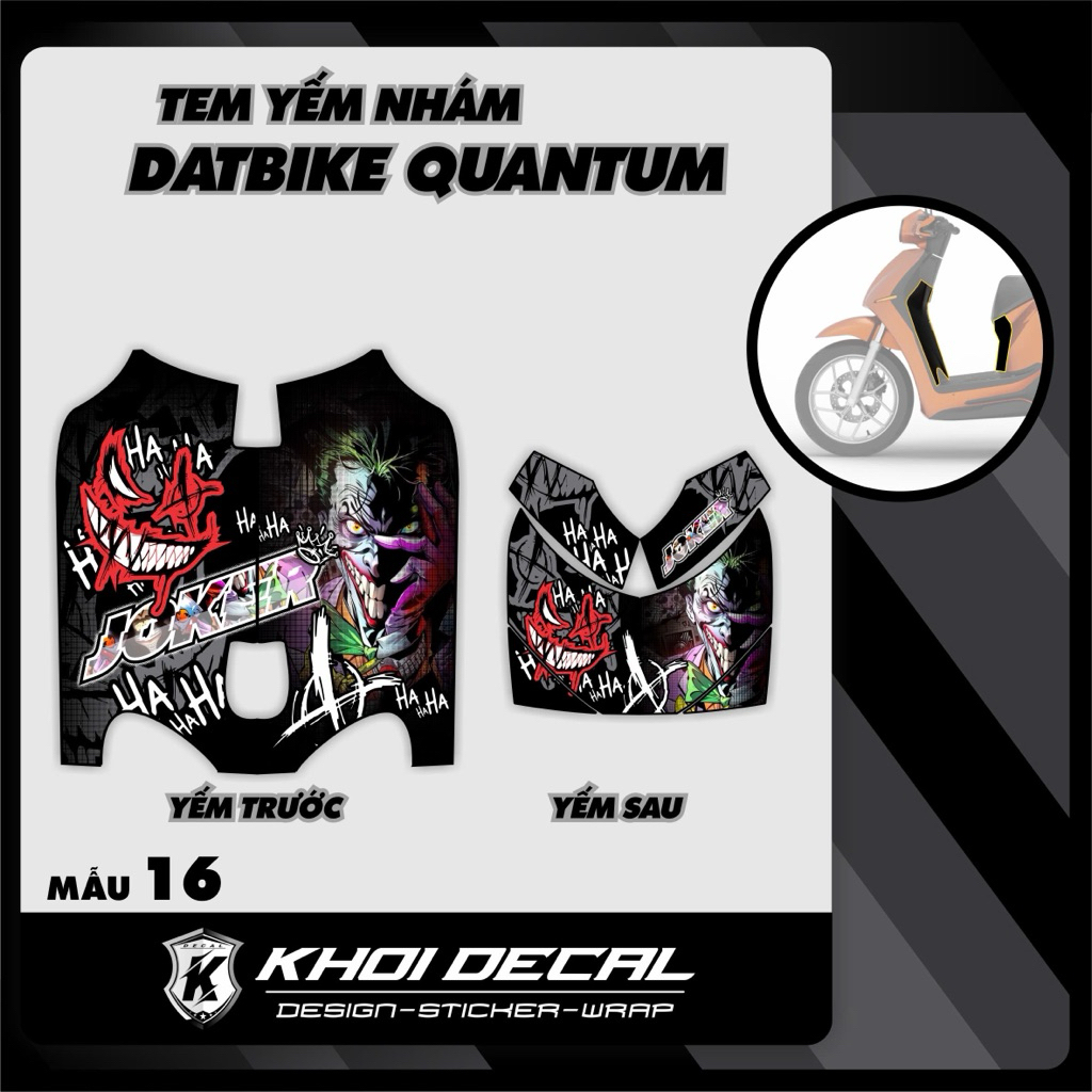 Tem dán nhựa nhám Quantum decal cao cấp