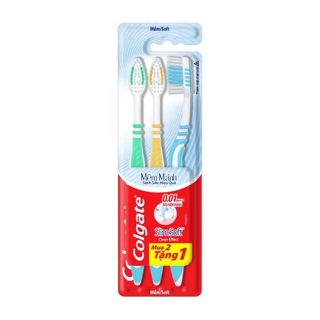 Bộ 3 bàn chải Colgate chăm sóc nướu, chải sạch sâu hiệu quả