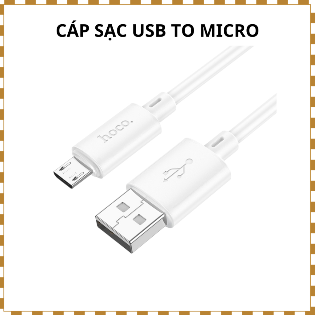 Cáp Sạc Micro USB Hoco X88 Dài 1m – Dây Sạc Nhanh 2.4A Cho Android, Samsung, OPPO, Xiaomi, Vỏ TPE Bền Chắc