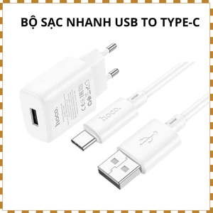 Combo Sạc Hoco C134A 12W Chân Tròn + Cáp Type-C X88 1m Sạc Ổn Định Cho Điện Thoại Tablet Pin Dự Phòng Thiết Bị Điện Tử