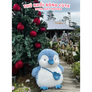 Gấu bông chim cánh cụt cute nhiều màu đỏ đen xanh dương – Thú nhồi bông nhiều size mini đến lớn mềm mịn quà tặng