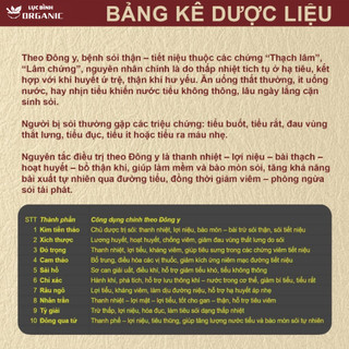 Trà Thanh Niệu - LụcBìnhOrganic - Phối hợp các thảo mộc kim ti.ền thảo, Mã đề, Râu ngô, Râu mèo...