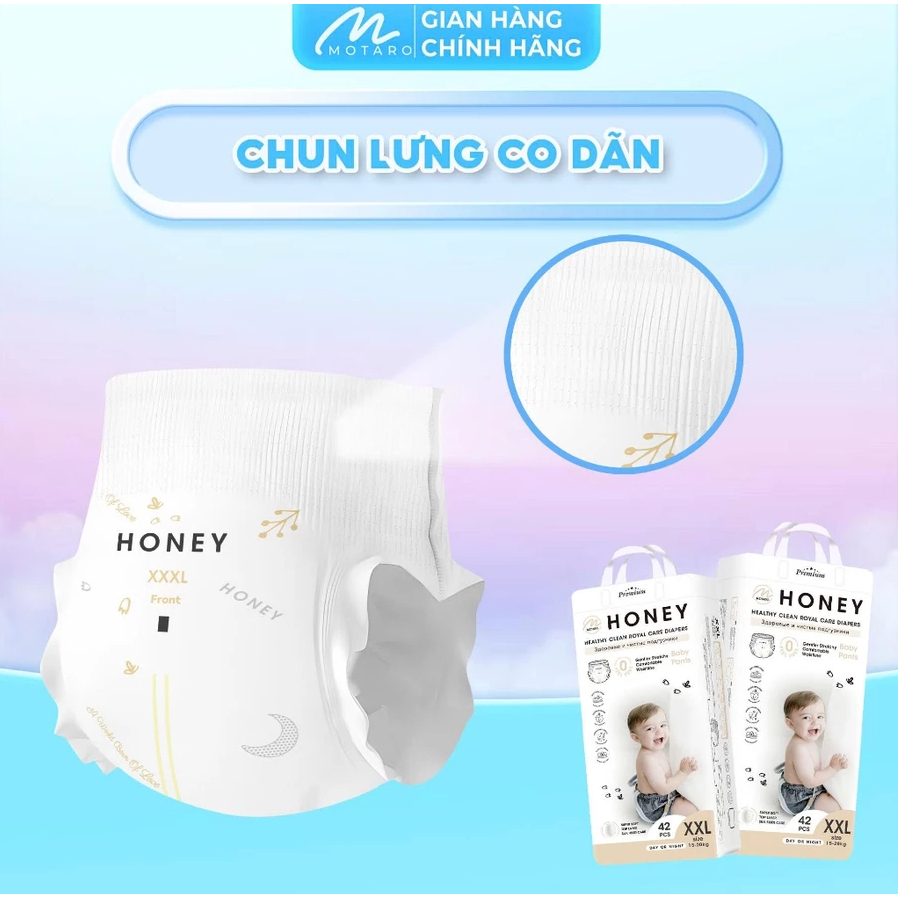 [Deal ghế rung, xe chòi] Combo 2 bịch Bỉm quần Honey chính hãng, siêu mỏng mềm, thấm hút tốt