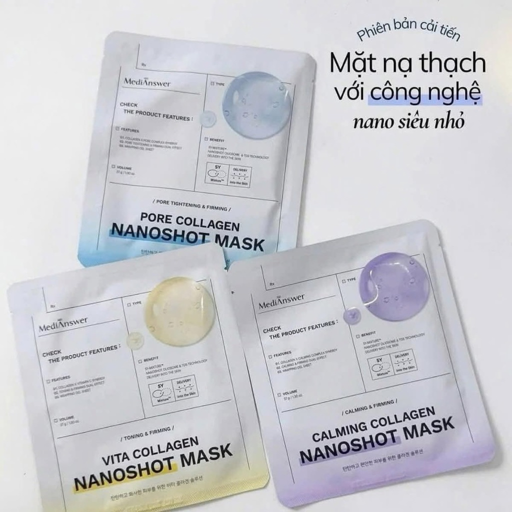 [HÀNG CTY CÓ TEM PHỤ] MẶT NẠ THẠCH MEDIANSWER CALMING COLLAGEN