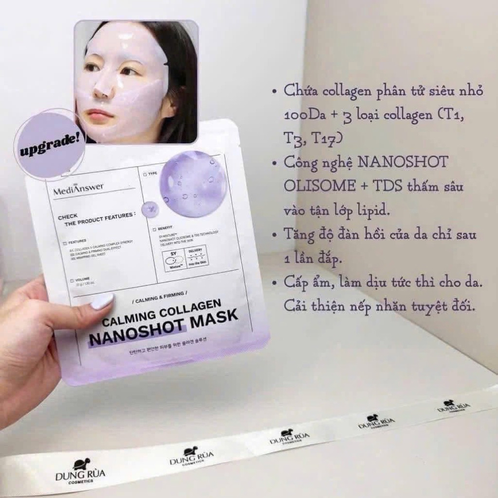 [HÀNG CTY CÓ TEM PHỤ] MẶT NẠ THẠCH MEDIANSWER CALMING COLLAGEN