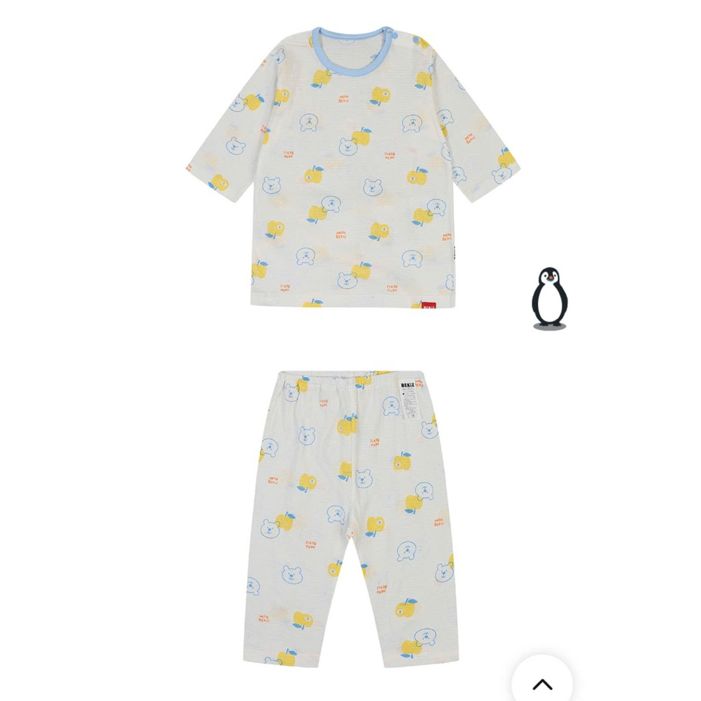 Bộ lửng cotton giấy Bekiz hoạ tiêt gấu xinh yêu (80,120)