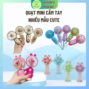 Quạt tích điện cầm tay mini capybara, quạt tích điện mini