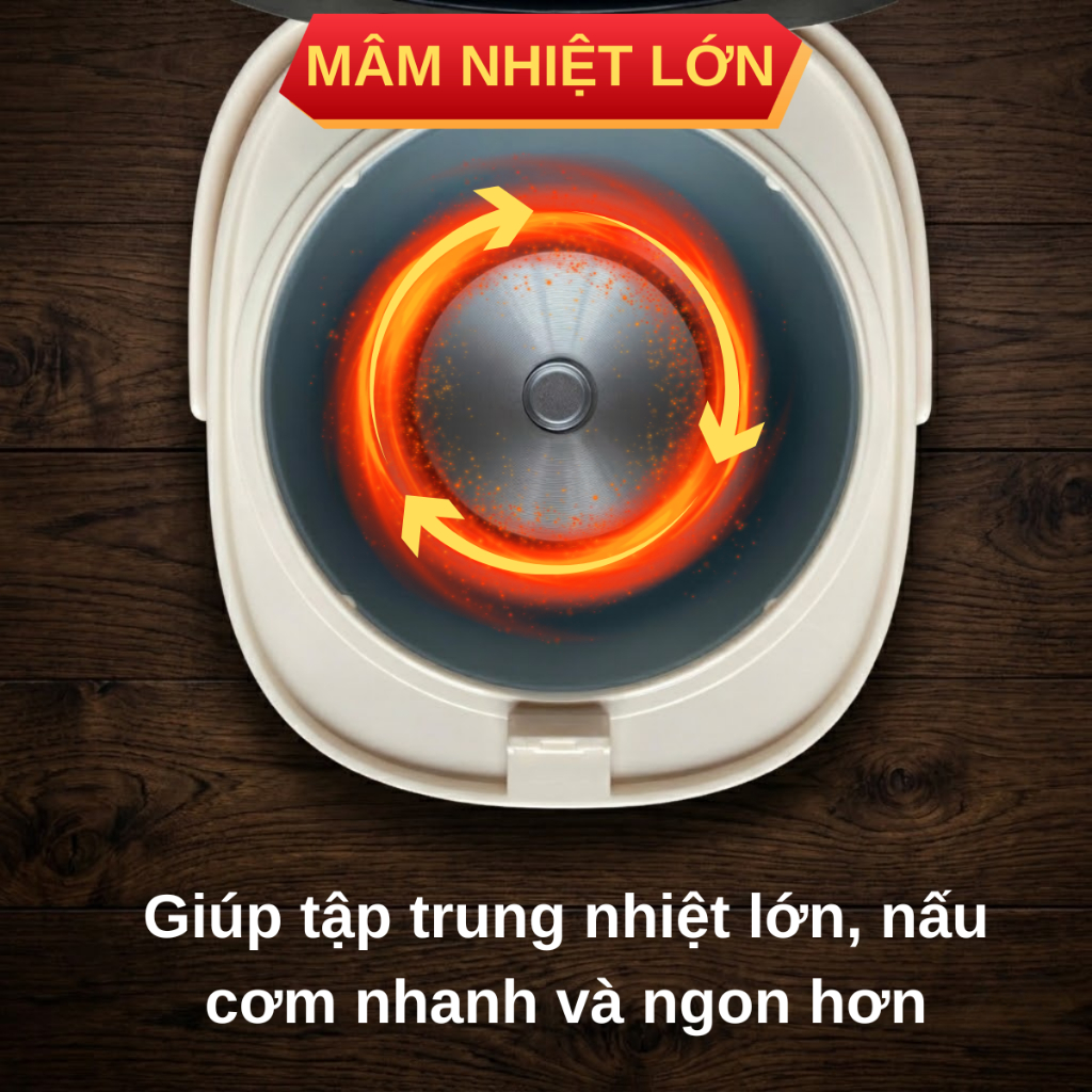 Nồi cơm điện tử Gropa G3 chính hãng, nồi cơm điện 1,5L lòng nồi chống dính 3 lớp nấu cơm siêu ngon