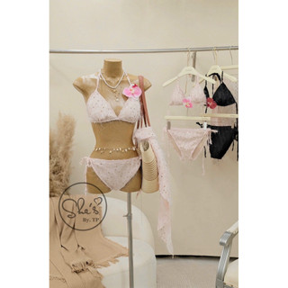 Bikini 2 Mảnh Kim Sa Kèm Choàng