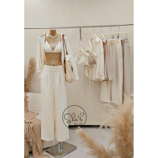 Set 3 Món: Bra Kim Sa + Sơ Mi Đũi + Quần Suông Chuẩn She’s