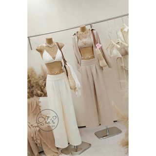 Set 3 Món: Bra Kim Sa + Sơ Mi Đũi + Quần Suông Chuẩn She’s