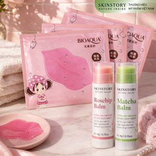 Combo son dưỡng môi, dưỡng hồng môi, giảm thâm, ẩm mịn, căng bóng, Skinstory Việt Nam