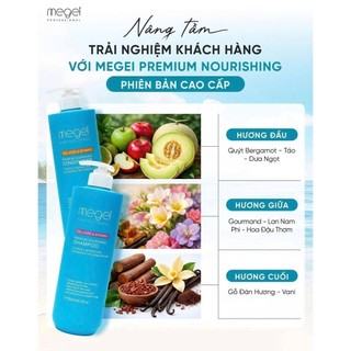 [Hàng salon] Cặp Dầu Gội Xả Megei 750ml .siêu thơm .siêu mượt ngăn tóc gãy rụng