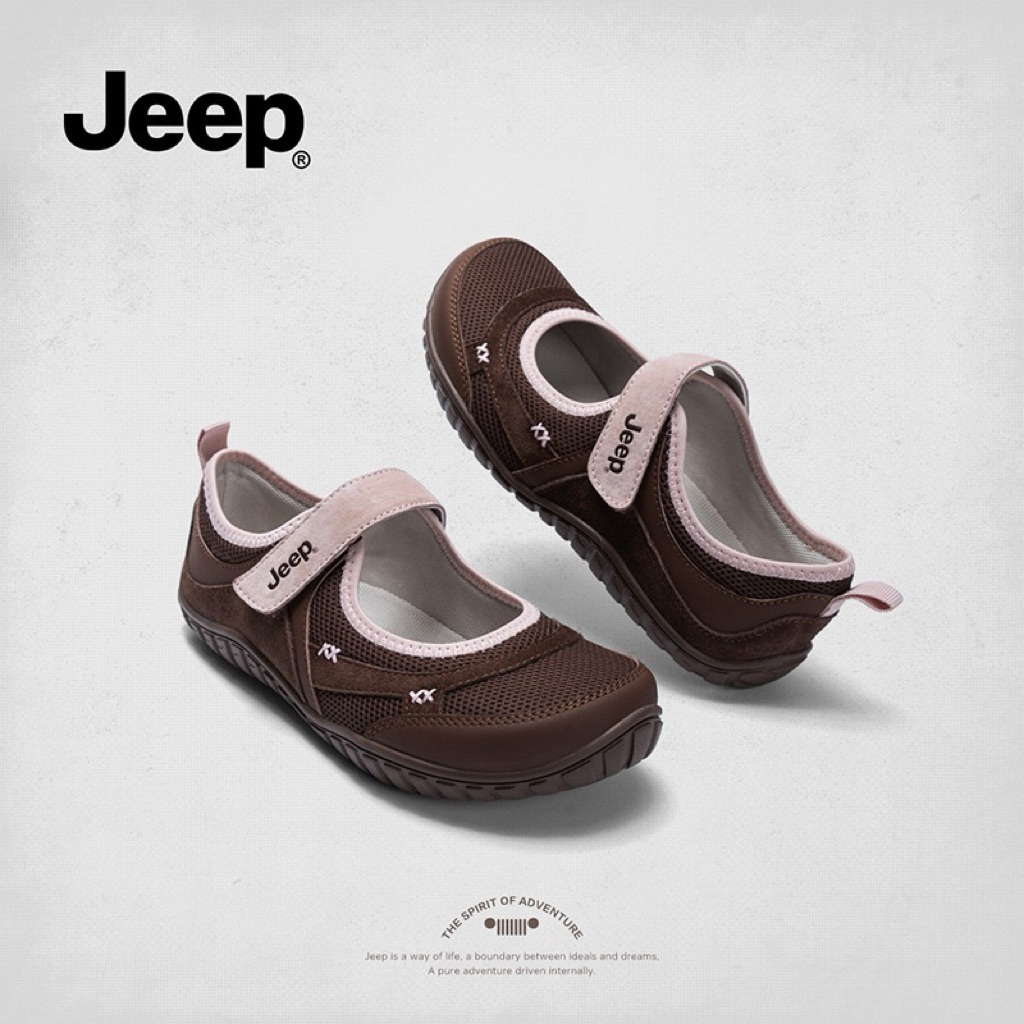 [JEEP CHÍNH HÃNG] Giày MarryJane mẫu new 2026, đế mềm, thoải mái, giày bệt có khóa dán(P661W13363)