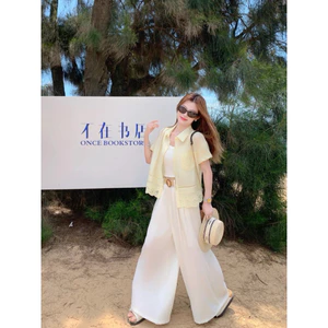 QCCC_L1 [ A10 ] Quần vải Tencel pha linen kèm đai cao cấp phong cách Hàn Quốc casual