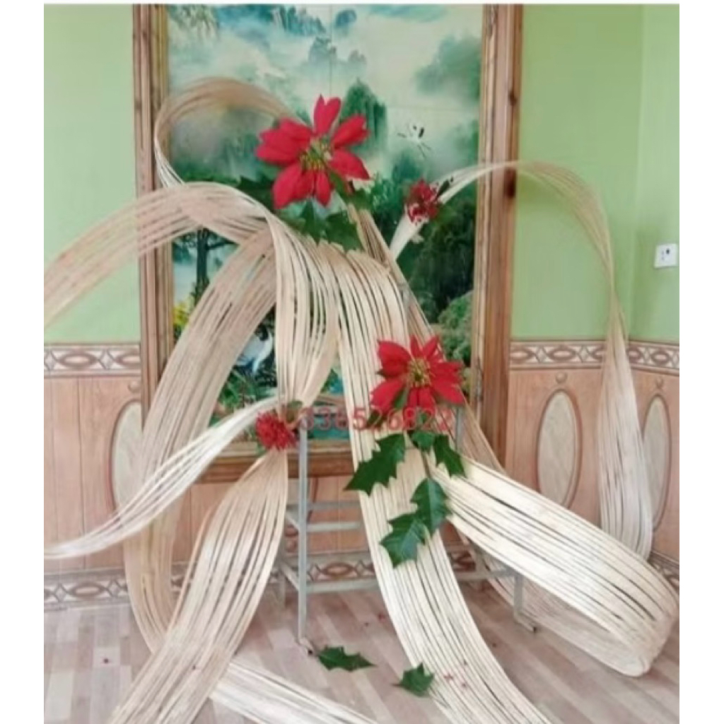 Combo 10 Phên Tre Trang Trí 15cm x 5m – Tre Tự Nhiên Dẻo Dai, Decor Quán Cafe, Homestay, Backdrop, Trang Trí Tết