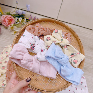 (Trứng 3-13kg) Body hai dây nhún đùi kèm nơ vải cotton