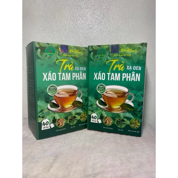 80 gói trà túi lọc xạ đen xáo tam phân trà xạ đen + xáo tam phân + hoa đu đủ đực, thơm