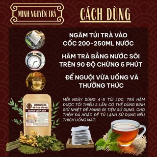 Trà Túi Lọc Tiêu mỡ - Minh Nguyên - Đốt Mỡ Bụng Nội Tạng, An Toàn Không Tích Nước, Detox giảm cân - Túi 50 lọc