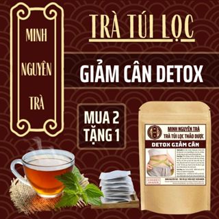 Trà Túi Lọc Tiêu mỡ - Minh Nguyên - Đốt Mỡ Bụng Nội Tạng, An Toàn Không Tích Nước, Detox giảm cân - Túi 50 lọc