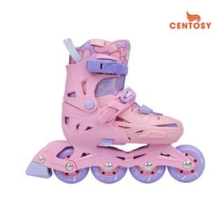 Giày patin trẻ em Flying Eagle NT2 Pro bánh cao su đặc, càng nhựa chịu lực dưới 50kg 3 màu xanh/hồng/đen