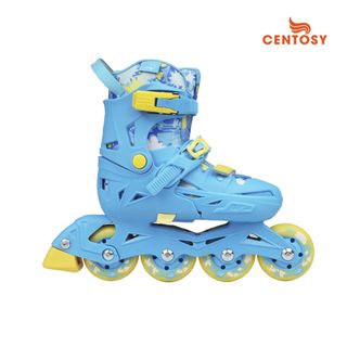 Giày patin trẻ em Flying Eagle NT2 Pro bánh cao su đặc, càng nhựa chịu lực dưới 50kg 3 màu xanh/hồng/đen