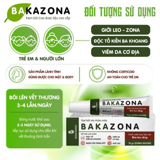Kem Bôi Kiến Ba Khoang, Giời Leo, Côn Trùng Đốt Bakazona Plus Chiết Xuất Từ Thảo Mộc Hỗ Trợ Làm Dịu Vết Thương - 15