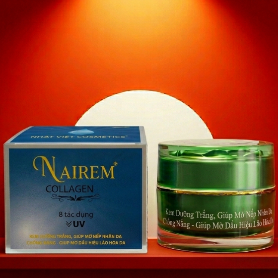 Kem Nairem Thấm Sâu Tan Nhanh - Dưỡng Sáng Mịn, Bảo Vệ Da Trước Ánh Nắng (8 Tác Dụng Xanh)
