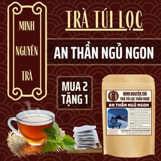 Trà Túi Lọc Ngủ Ngon - Minh Nguyên - ngủ sâu giấc, giảm căng thẳng, tiền đình, mệt mỏi, an thần, tiền đình - Túi 50 lọc