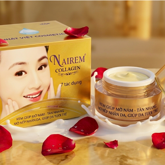 Kem Kiềm Dầu Giảm Nhờn - Kem Phục Hồi Da Hư Tổn, Mờ Thâm Nám Nairem (7 Tác Dụng Vàng)