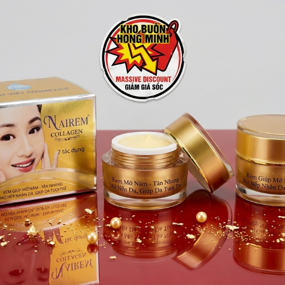 Kem Kiềm Dầu Giảm Nhờn - Kem Phục Hồi Da Hư Tổn, Mờ Thâm Nám Nairem (7 Tác Dụng Vàng)
