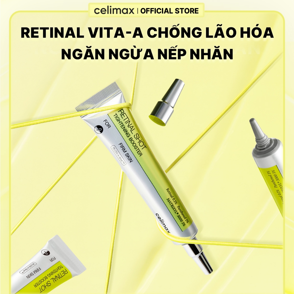 Tinh Chất Hỗ Trợ Chống Lão Hóa và Thu Nhỏ Lỗ Chân Lông Celimax Hàn Quốc The VIta-A Retinal Shot 15ml