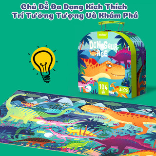 Bộ Đồ Chơi Xếp Hình Mideer Vali Box Puzzle 104 Mảnh - Đồ Chơi Giáo Dục Sớm Phát Triển Tư Duy Não Bộ, Quà Tặng Cho Bé