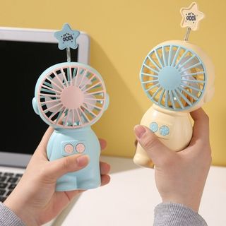 Homee.cok Quạt Cầm Tay Tích Điện Mini Phi Hành Gia - Gió Mạnh, Pin Lâu, Sạc USB, Quạt Mini Để Bàn